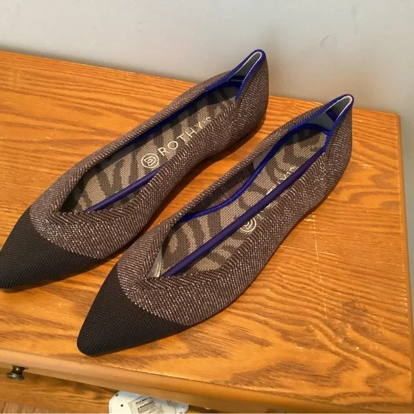 Rothy's The Point Twighlight Metallic Cap Toe Size 10 NWOB *RETIRED - Picture 4 of 6